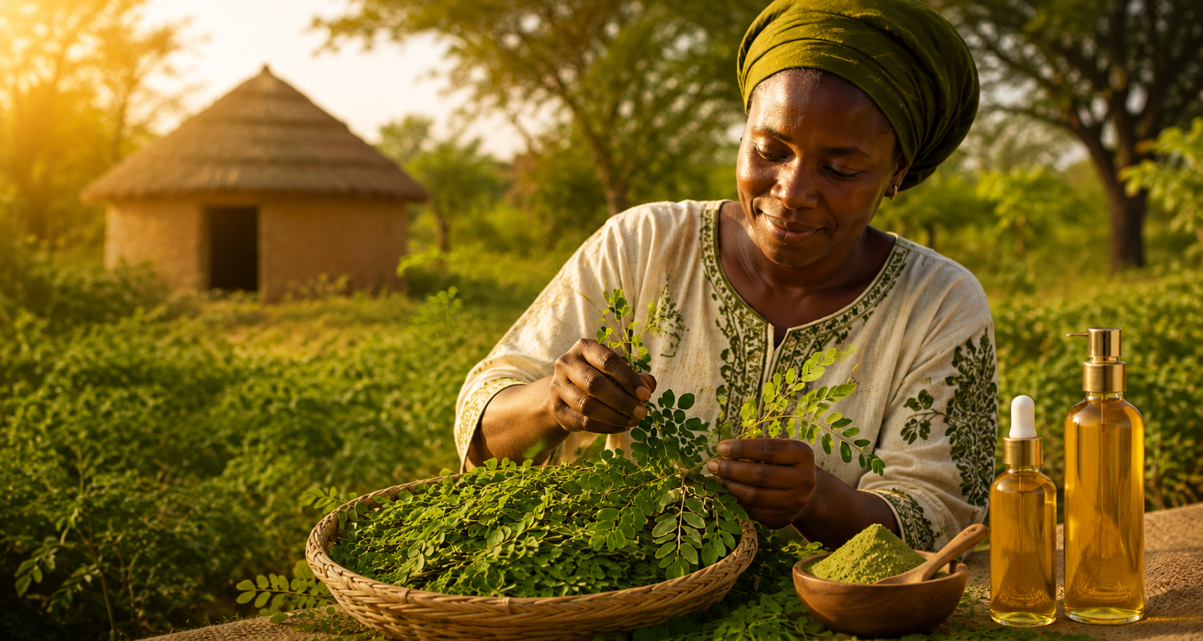 Récolte de moringa au Sénégal